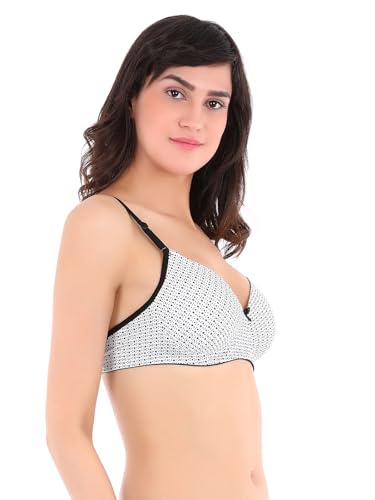 Image of Clovia Padded Non-Wired Printed Multiway T-Shirt Bra