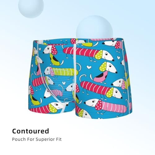 Boys' Cotton Boxer Brief Soft Underwear-Color Dachshund Dog4