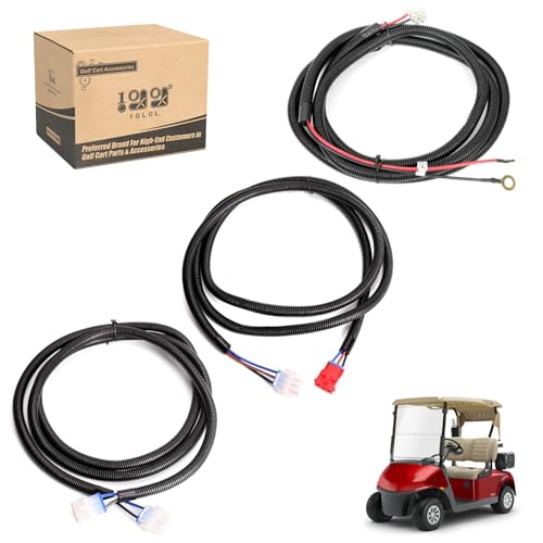 10L0L 6ft Universal Golf Cart Tail Lights Extension Wires Kit - Extendable Wiring Harness for 6 Passenger Golf Cart Rear Light Extension Cable