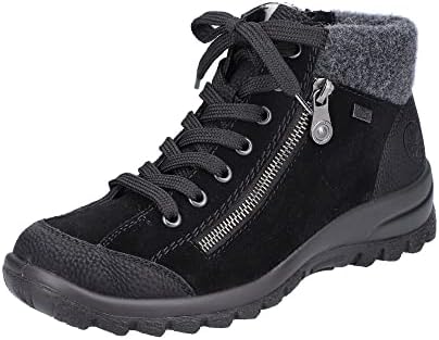 Rieker Damen Sneaker Schuhe High-Top Sneaker Zierreißverschluss Synthetikkombination Sport Halbschuhe Uni Damen Schuhe High-Top Sneaker