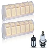 MS210 Air Filter for Stihl 021 023 025 MS210 MS230 MS250C MS210C MS230C MS 250 230 210 Chainsaw, Air Filter + Spark Plug Replacement Parts Replace 1123 120 1613, 1123 120 1612