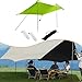 kowaku Beach Canopy Sun Protection Tent Easy to Setup Windproof Ropes with 2 Stability Poles Outdoor for Fishing Camping, Green
