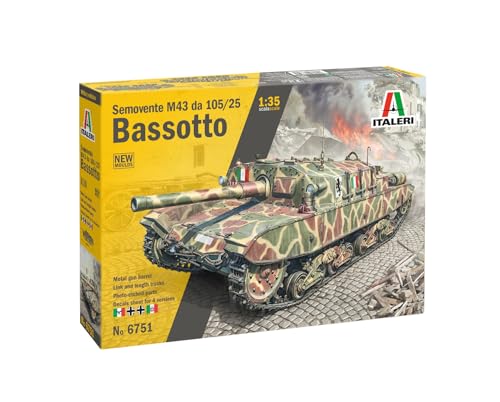 Maquette char Semovente M43 Da 105/25 Italeri 6751 à l'échelle 1:35 pour les passionnés d'histoire