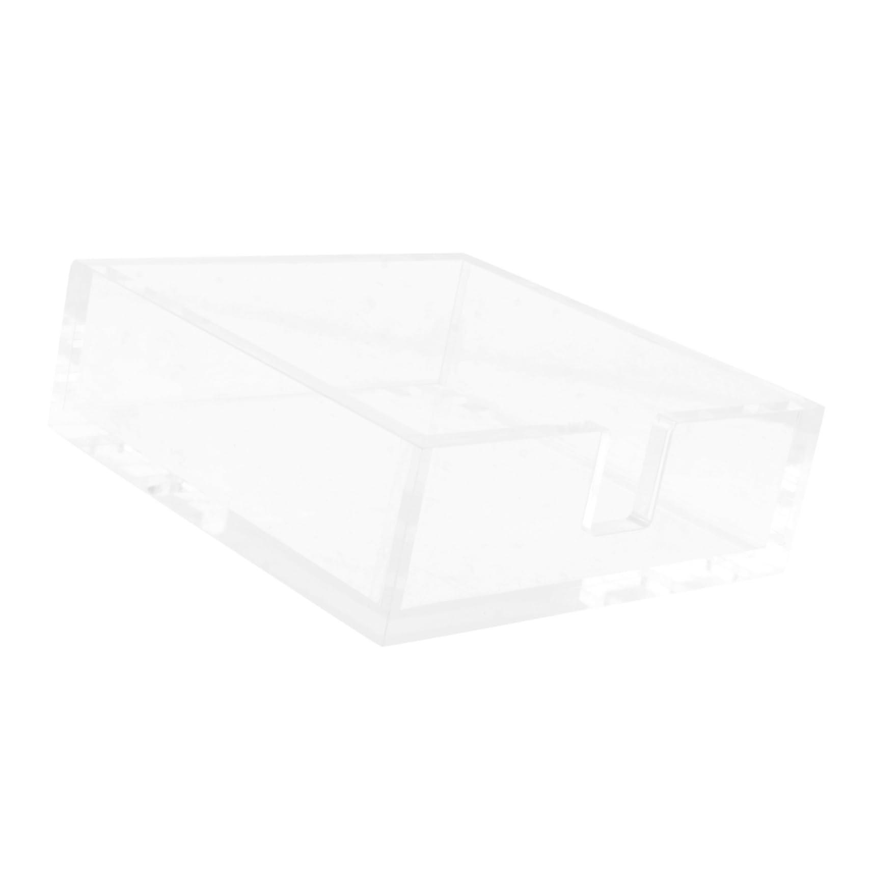 SOLUSTRE Porta Servilletas Mesa Acrílico Transparente Organizador Para Restaurante Cocktail Compacto Resistente Decorativo