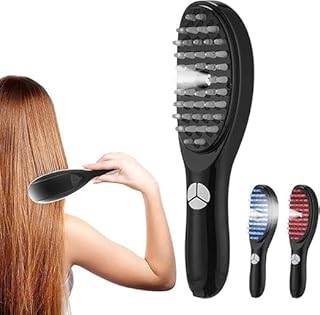 Smart massage brush for comprehensive hair care - Featuring vibration, red and blue light, nano spray, and negative ions, it stimulates hair growth and relieves stress and headaches.