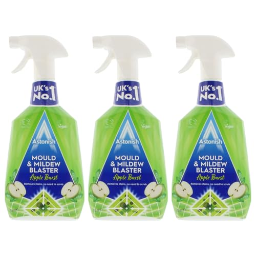 Astonish Mould and Mildew Blaster Multi-Purpose Mould Remover Spray 3 x 750ml Apple Burst