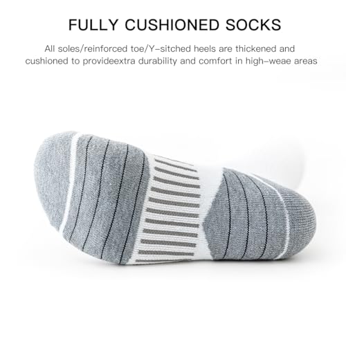 JOYNÉE 8 Pairs Mens Athletic Crew Socks Cushion Running Work Breathable Outdoor Socks for Men4