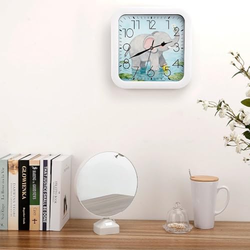 Horloge décorative salon et bureau, grand modèle carré de 25,4 cm pour une ambiance zen