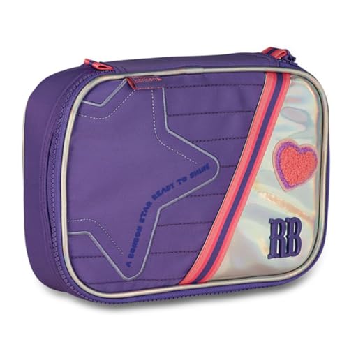 Estojo Box Rebecca Bonbon Holográfico Organizador Espaçoso Produto Oficial RB (Roxo)