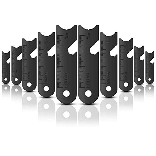 Mrisata 10 Piezas de Encendedor de Fuego, Herramienta de Supervivencia de Magnesio, Raspador de Varilla de Ferrocerio, con Diseño Impermeable de Acero Al Carbono de Alta Dureza, p (Negra)