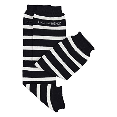 Hoppediz Organic Cotton Baby Leg Warmers (Black/Natural) Cover