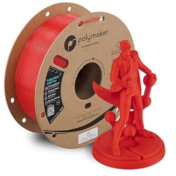 Polymaker ABS Pro Filament Red 1KG 1.75mm, Heat Resistant, Strength