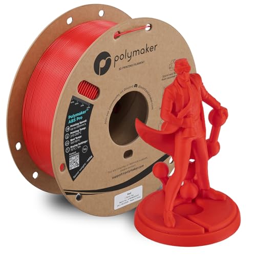 POLYMAKER ABS Pro Filament (Red), 1kg