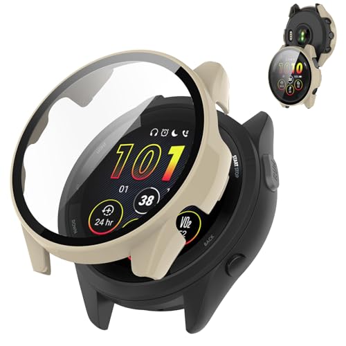 For Garmin Forerunner 265 �Ή� �P�[�X�yDKEYIT�z�����K���X ��̌^ �K�[�~��Forerunner 265 �ی�J�o�[ PC�f�ޒ����^ �����ȒP �ϏՌ� ��U�h�~ �����x �����ߗ� ���h�~ �S�ʕی� �w��h�~(�z���C�g)