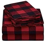 Mainstays Flannel Sheet Set Full, Red Plaid