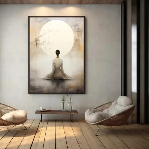 Tableau bouddha zen yoga enso décoration murale paysage nature 40x60cm
