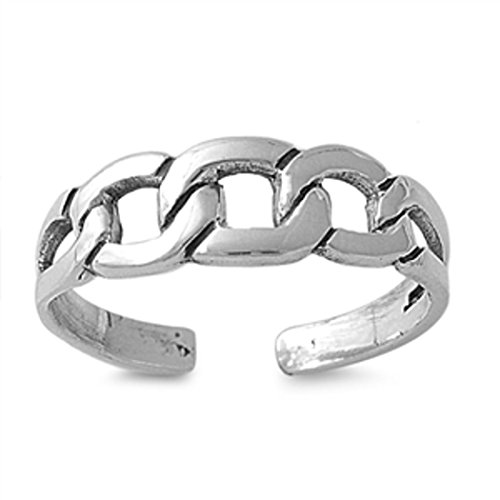 Zehenring aus 925 Sterling Silber als Fußschmuck für Damen, Herren und Mädchen, Größenverstellbar, Modell 5