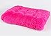 Liveinu Long Plush Calming Pet Bed Cuddler Pet Bed for Dogs and Cats Fluffy Faux Fur Dog Bed with Anti Slip Bottom Machine Washable Pet Sleep Bed Crate Mat Hot Pink M
