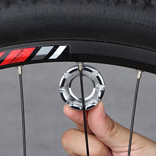 Kbrotech Bicycle Spoke Wrench，Bike Wheel Spoke Wrench Tool 8 Sizes in One Bike Rim Truing Tool for Truing and Repairing Cycling Wheels (Silver) - Thumbnail 6