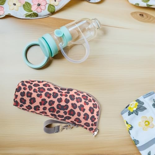 NAMOARLY Bebek Biberon Yalıtım Çantası: Leopar Desenli Süt Biberon Isıtıcı Yalıtımlı Taşıma Çantası - Anne Süt Termal Çanta Kılıfı, Araba Yolculukları ve Yürüyüşler İçin 9x4.7x0.8 inç - Görsel 4
