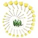 Produktbild EMAGEREN Schwammstupf Pinsel, 30er-Pack Schaumstoffpinsel Stupf-Pinsel Tupfpinsel Runde Schwämme Pinsel Set für Anstriche und Lackierungen Aller Art, Heimwerken, Basteln, 5 Verschiedene Größen, Gelb