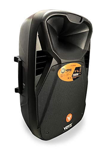 Voyz 2000 Watt Bluetooth Portable Speaker For Parties - Two Way 15" Loudspeaker - Fm Radio, Usb, Sd, And Mp3 Player - Pa With Tripod Stand And Wireless Microphone - Perfect For Karaoke (Vz-Djkit616S) #TOP5