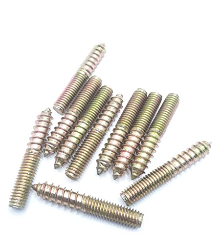 Image of Hanger Bolt M8x50 Double Headed Bolt Self-Tapping Screw for Furniture 10Pcs