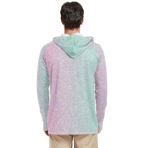 Gradient Purple Blue Spf Hoodies for Men, Lightweight Hoodies for Summer, UPF 50+ Mens Running Shirts Long Sleeve3