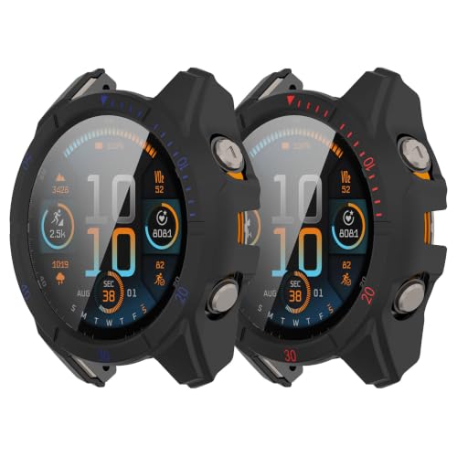 [RuenTech] Garmin Fenix 9 Pro (51mm/47mm/43mm) �Ή��P�[�X/�J�o�[�C�u���b�N×2�F51mm | Fenix 9 Pro Sapphire AMOLED �Ή�, PC ���P�[�X+�����K���X�t�B����, ��̌^, 5