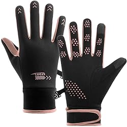 XDSP Guantes de Invierno Hombre Mujer Ciclismo, Gu...: 【Palma antideslizante】Las partículas antideslizantes en los guantes de invierno masculinos y femeninos pueden agarrar y controlar bien los objetos y mantenerlos firmemente. Usar guantes antideslizantes al montar en bicicleta puede aumentar la fricció...
