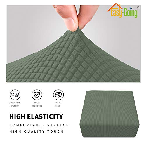 Funda otomana elástica lavable para proteger taburete mediano 4