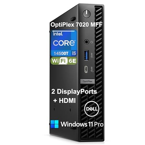 Dell OptiPlex 7020 MFF Micro Form Factor Mini Business Desktop Computer, 14th Gen Intel 14-Core i5-14500T (Beat i7-13700T), 32GB DDR5 RAM, 1TB PCIe SSD, WiFi 6E, 2 DisplayPorts + HDMI, Win 11 Pro