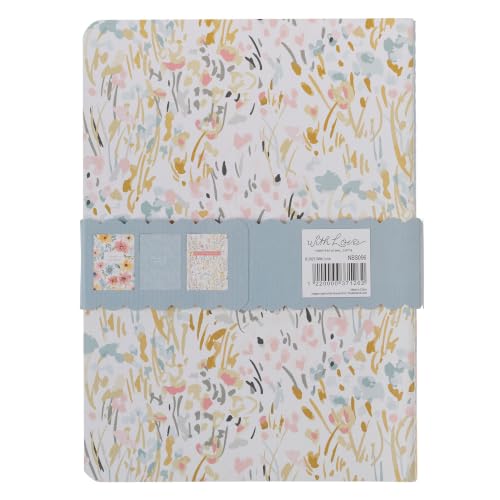 Image of With Love Notebook Set: Teachers Plant Seeds That Grow Forever, Teachers Appreciation Gifts, Slim Notebooks, Cardstock, Flexible Cover, Lined Paper, 64 Pages Each, Floral, Pastels, Set /3 Large