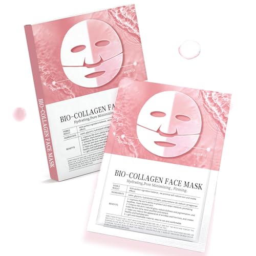 Jaxiuk Quasi bio Collagen Face Mask Overnight, QuasiBio Anti Wrinkle Lifting Deep Mask, Firm Skin - Deep Hydrating Masks, Pore Minimizing, Elasticity Improvement, Creating Glass Skin (1box)