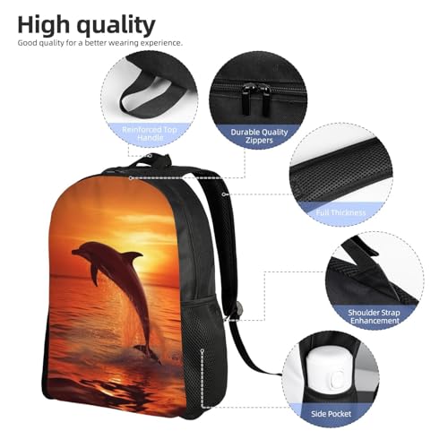 Mochila impermeable para senderismo diseño Sunset Dolphin miniatura 5