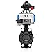 UNOX Ø63 U-PVC Butterfly Valve with Single Acting Pneumatic Actuator for Water - Limit Switch Box + 1/4