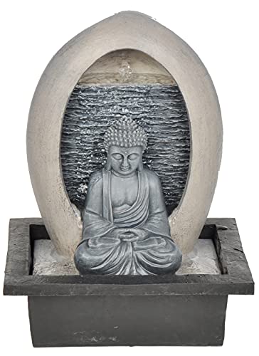Dehner Zimmerbrunnen Malu mit LED Beleuchtung, ca. 40.5 x 30 x 23 cm, Polyresin, grau/beige Dehner Zimmerbrunnen Malu mit LED Beleuchtung, ca. 40.5 x 30 x 23 cm, Polyresin, grau/beige