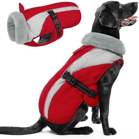 Queenmore Large Dog Coat, Winter Jacket for Large Dogs, Extra War...