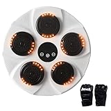 Upgraded Music Boxing Machine with Gloves, Wall Mounted Smart Bluetooth Boxing Trainer with 9 Speeds＆Modes, Music Punching Equipment for Adults Kids Gifts, Boxing Games for Home, Gym (White)