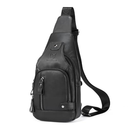 LEBULLBRO Genuine Leather Chest Bag