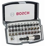 Bosch 32tlg. Schrauberbit Set Extra Hart (Kreuzschlitz-, Pozidriv-, Hex-, T-, TH-, S-Bit, Zubehör Bohrschrauber und Schraubendreher)