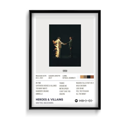 Image of Metro Boomin Music Poster 13x19 Inch Unframed | 300 GSM Matte Board Paper with Peel & Stick Tape Included | Hip Hop Producer Wall Art | Posters for Wall | Home Decor | Wall Decor Items | Room Decoration Items