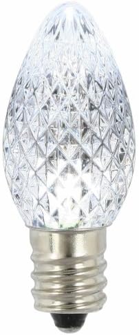 Vickerman C7 LED Pure White Faceted Twinkle Replacement Bulb, Package of 25 image 2