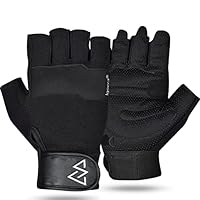 Igoera®️ Kletterhandschuhe mit hochwertigen u. robusten Nähten, Fingerhandschuhe zum Klettern u. Bouldern für mehr Grip u. Schutz am Fels u. an der Wand, Unisex (S)