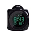 TechKen Projection Alarm Clock Voice Alarm Clock with Digital LCD Screen with Home Electronic Thermometer Time Wall Ceiling Projection, Cute Design for Living Room and Bedroom