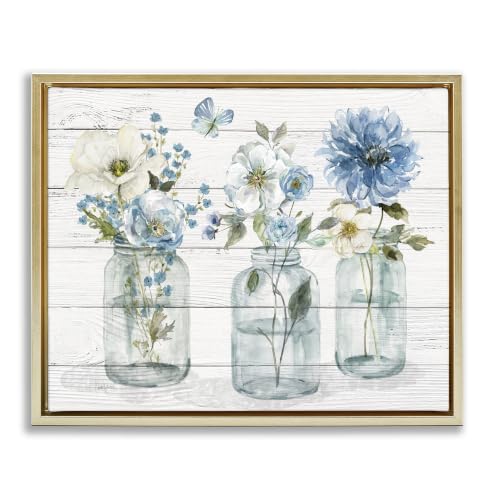 Country Jar Bouquets Floral, 24 x 30 Inch Canvas in Floater Frame