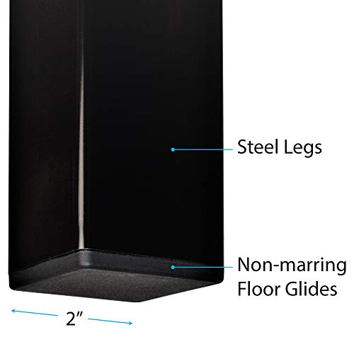 Correll 36" High Standing / Stool Height Utility Table, 24" X 60" Medium Oak High-Pressure Laminate Top With Black Frame , Rock Solid Commercial Quality (Lt2460-06) #TOP7