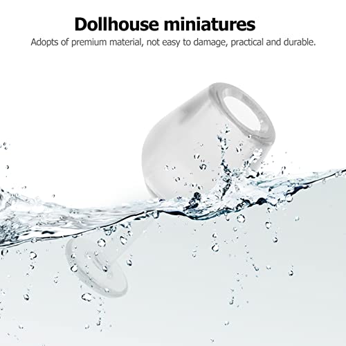 Toddmomy Mini Wine Glasses 10Pcs Miniature Dollhouse Wine Glasses 1: 12 Kids Dollhouse Kitchen Toys Dollhouse Accessories #TOP2