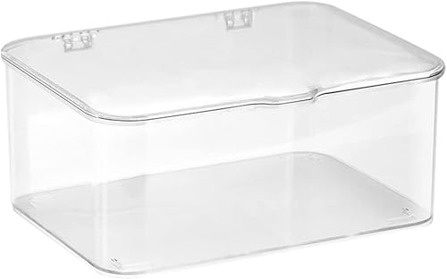 Zerodeko Caja organizadora de plástico para teléfono, caja de contenedores para organizar peines para el cabello, aerosoles, suministros de uñas,