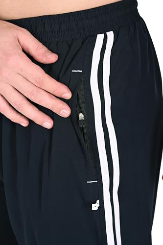Image of Men's NS Cotton Track Pants, Elastic Waistband, Pockets & Jip Casual Sports Trousers, Gym Sports Workout Plus Size (S to 6XL)